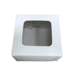 Caixa Branca 8x8x4 com visor - 60 Unidades - loja online