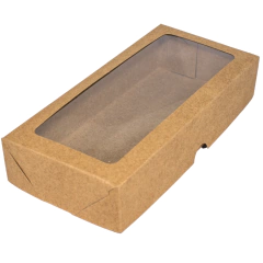 Caixa Kraft 22x10x4 com visor - 20 unidades na internet