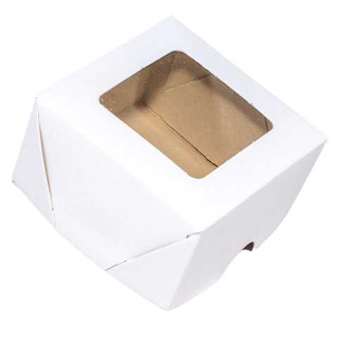 Caixa Branca 7x7x4 com visor - 60 Unidades