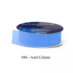 FO-1017/23MM FITA ORGANZA MERITA 9,14M - -   - A046 - AZUL CELESTE