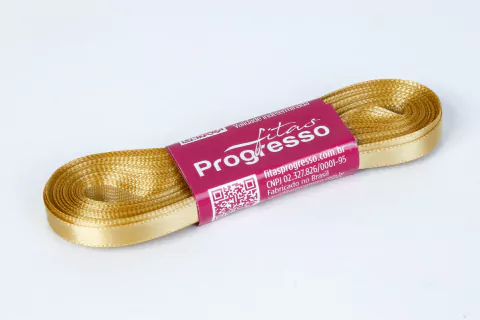 FITA CETIM SIMPLES CF001 7 mm COR 228 OURO Peca 10 metros