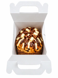 Caixa para Mini panetone caneca Branca 10x10x12 Visor 20 un - loja online