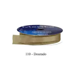 FOC-1051/16MM FITA ORGANZA MERITA 9,14M - -   - A110 - DOURADO