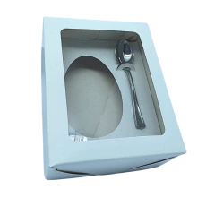 Imagem do CAIXA PARA OVO DE PASCOA BRANCA 14X11X5 100/150 GR 10 UNI LOJA