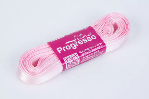 FITA CETIM SIMPLES CF002 10 mm COR 310 ROSA BEBE Peca 10 metros