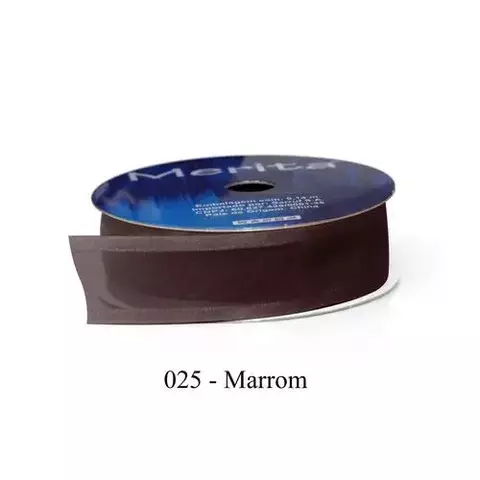 FOC-1055/23MM FITA ORGANZA MERITA 9,14M - -   - A025 - MARROM