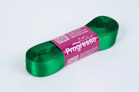 FITA CETIM SIMPLES CF003 15 mm COR 217 VERDE BANDEIRA Peca 10 metros