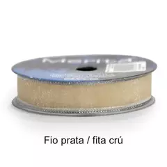 FOM-9208/23 FITA ORGANZA METAL MERITA 23MM - -   - 102S - PRATA