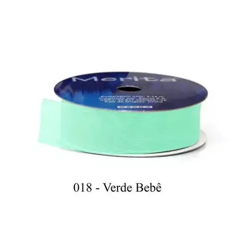 FO-1017/23MM FITA ORGANZA MERITA 9,14M - -   - A018 - VERDE BB