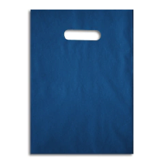 SACOLA PLASTICA BOCA DE PALHAÇO AZUL ESCURO 25X35 1 KG