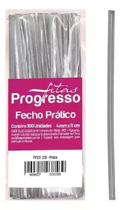 FECHO PRATICO FP011 11 cm COR 218 PRATA BIG BAG 100 Unidades
