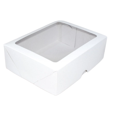Caixa Branca 19x15x6 com visor - 60 unidades