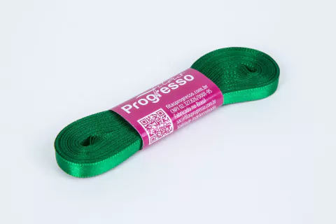 FITA CETIM SIMPLES CF001 7 mm COR 217 VERDE BANDEIRA Peca 10 metros