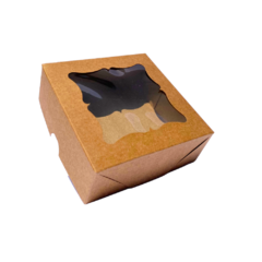 Caixa Kraft com visor em PVC 11x11x4 60 unidades - comprar online