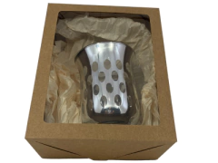 Caixa Kraft 24x19x10 com visor - 5 Unidades - Salvo Embalagens