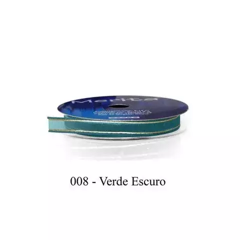 FOCFM-2000/10MM FITA ORGANZA MET. MERITA 9,14M - -   - A008 - VERDE ESCURO