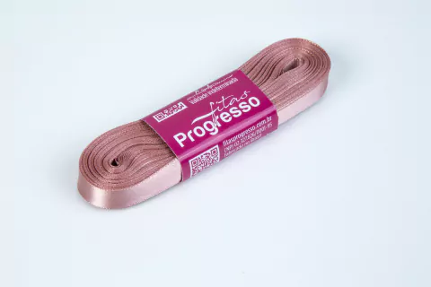 FITA CETIM SIMPLES CF002 10 mm COR 1143 ROSA VELHO Peca 10 metros
