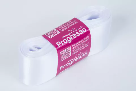 FITA CETIM SIMPLES CF009 38 mm COR 201 BRANCO Peca 10 metros