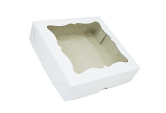 Caixa Clássica Branca 15x15x4 com visor - 20 Unidades