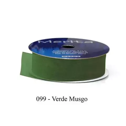 FO-1017/23MM FITA ORGANZA MERITA 9,14M - -   - A099 - VERDE MUSGO
