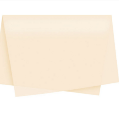 Papel seda Marfim Claro 50x70 - 20 folhas