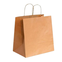 Sacola kraft pequena 26x18x10,5 com alça 10 unidades
