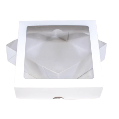 Caixa Branca 15x15x4 com visor - 80 unidades - loja online