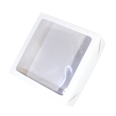 Caixa Para Presente Branca Visor 12X12X4 Tampa E Fundo 80 U - loja online