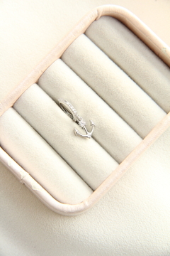Argollita con ancla silver - 3082 en internet