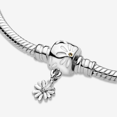 Pulsera flores white 19 cm-1496 - comprar online