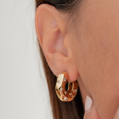 Argollitas con cristalito - 2817 - comprar online