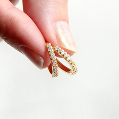 argollitas gold&cristal-356 - comprar online