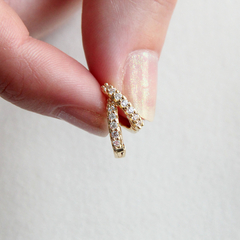 Argollitas gold and crytal small - 356 - comprar online