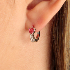 CORAZÓN SILVER RED - 2723