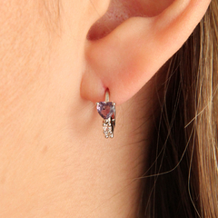 CORAZÓN SILVER VIOLETA - 2722