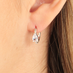 Argollitas crystal shine silver - 1642