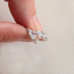 Argollitas crystal shine silver - 1642 - comprar online