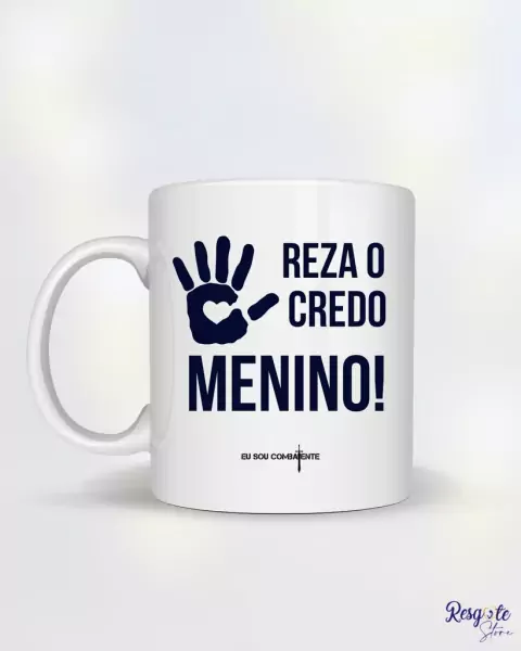 Caneca Reza o Credo Menino- porcelana 220ml
