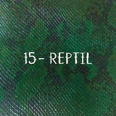 cuero simil reptil verde