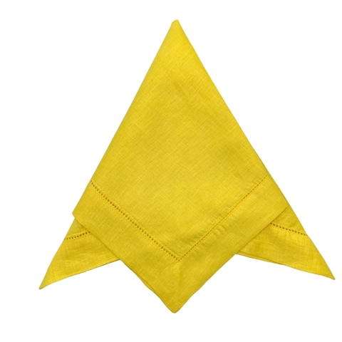 Guardanapo Linho Puro Amarelo - 8 Unidades