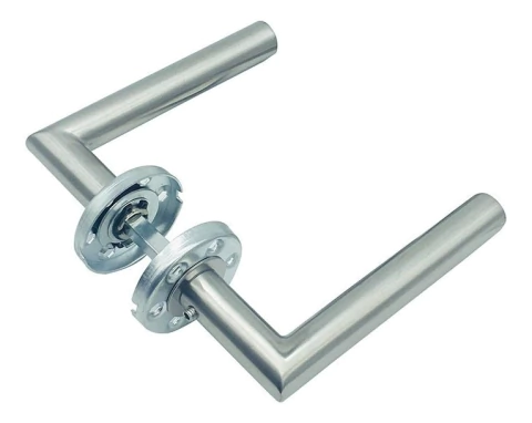 Juego De Picaporte De Acero Inoxidable Recto Satinado