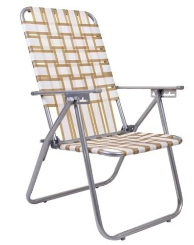 Reposera Silla Playera Plegable Alta Con 5 Posiciones