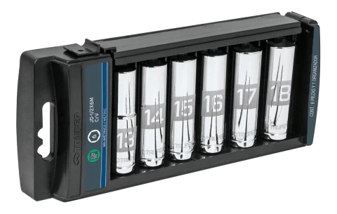 Juego Dados Largos, Cuadro 1/2' 6 Piezas Milim