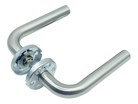 Juego De Picaporte De Acero Inoxidable Curvo Satinado