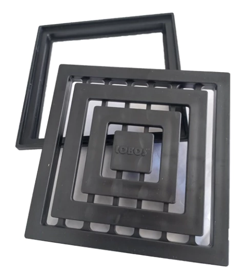 Rejilla Plast.10x10 Negra.lobo