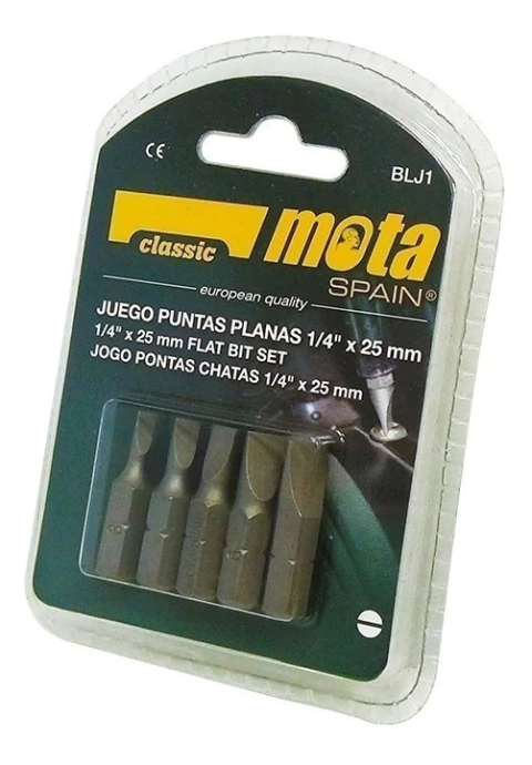 Juego De Puntas Encastre Plana Mota