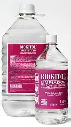 Limpiador 1l P/ Piso Flotante Biokitol Madera Metal X 2 Unid