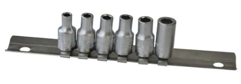 Juego 6 Bocallaves 1/4 Hexagonales 4-7mm Mota