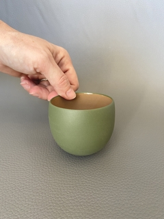 Cuenco +q2 verde/ocre 100 ml