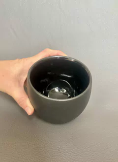 Cuenco negro +q2 240 ml con cámara de aire - comprar online
